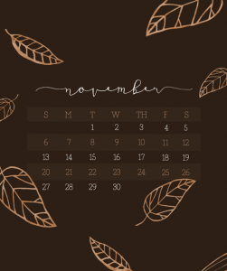 november calendar wallpaper