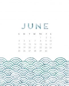 June 2017 Calendar Wallpaper