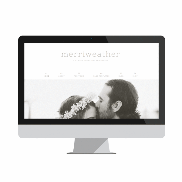 Merriweather Theme homepage