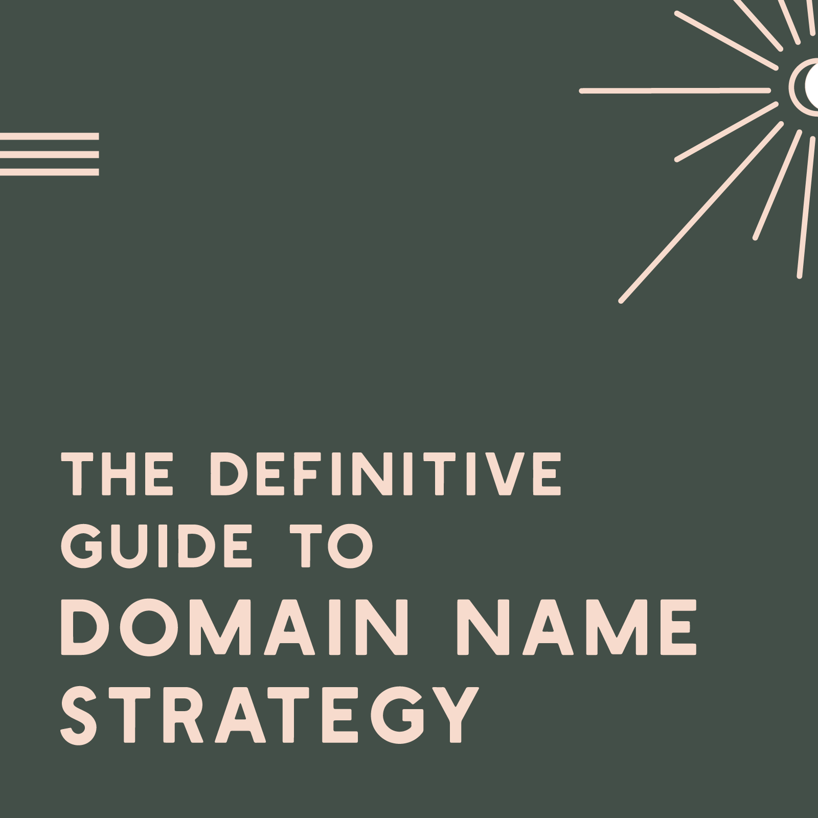 The Definitive Guide To Domain Name Strategy