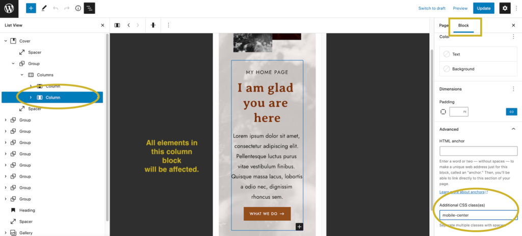 Center Aligning Content on Mobile Only - Dinosaur Stew Theme Docs